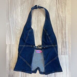 Edikted Denim Halter Top